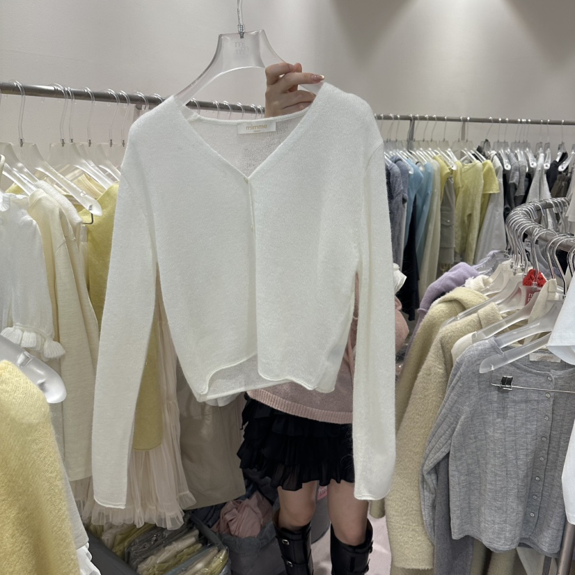 MIMME/LOOKK東大門代購女士新款人氣針織衫羊毛開衫紐扣MIMME/LOOKK針織衫圖色1