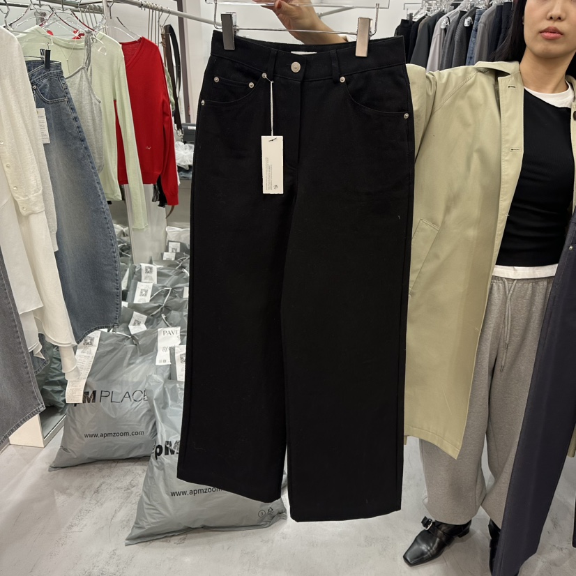 PAVEL韓國直郵女裝新款推薦26春夏人氣熱賣真品休閑休閑褲PAVEL休閑褲圖色2黑色