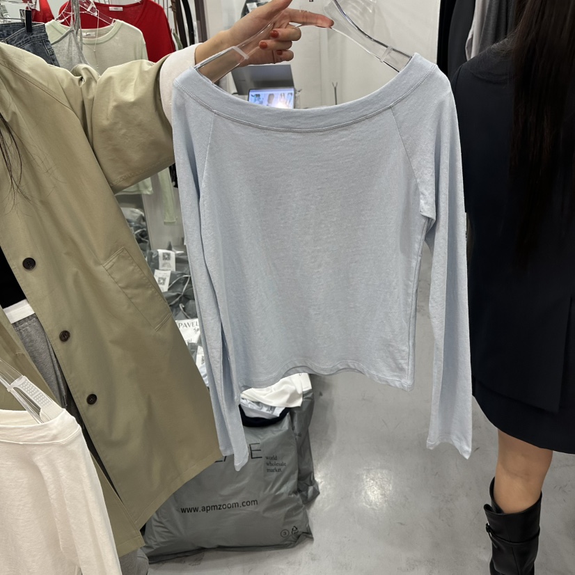 PAVEL東大門代購女士新品26春夏真品職業時尚長袖T恤船領PAVEL長袖T恤圖色4