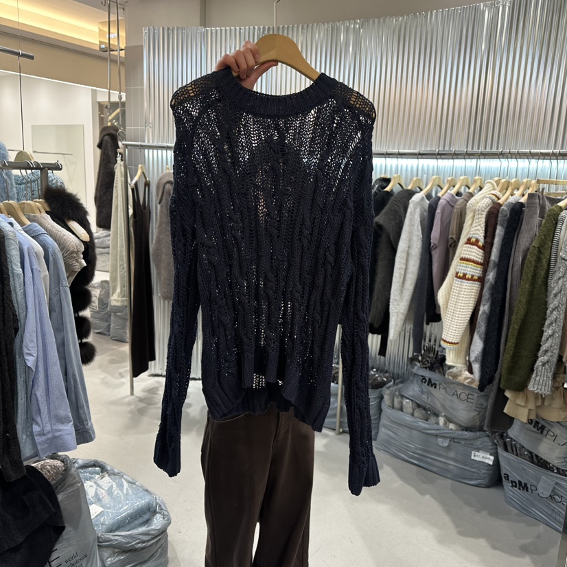 ALEGRE韓國代購女士新款推薦熱賣26春夏休閑職業人氣針織衫ALEGRE針織衫圖色2