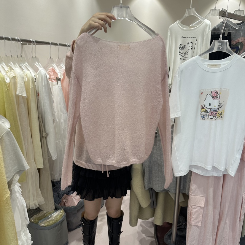 MIMME/LOOKK韓國直郵女士新款職業休閑人氣針織衫馬海毛MIMME/LOOKK針織衫