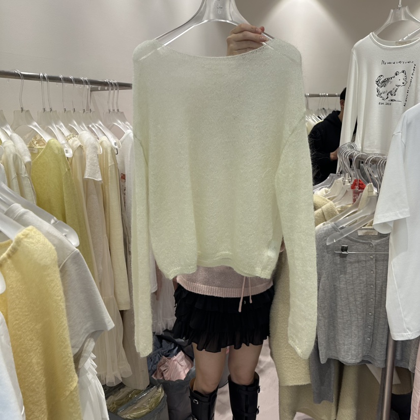 MIMME/LOOKK韓國直郵女士新款職業休閑人氣針織衫馬海毛MIMME/LOOKK針織衫圖色1