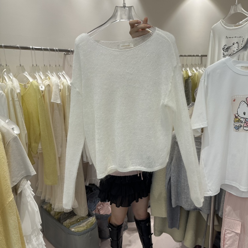 MIMME/LOOKK韓國直郵女士新款職業休閑人氣針織衫馬海毛MIMME/LOOKK針織衫圖色2