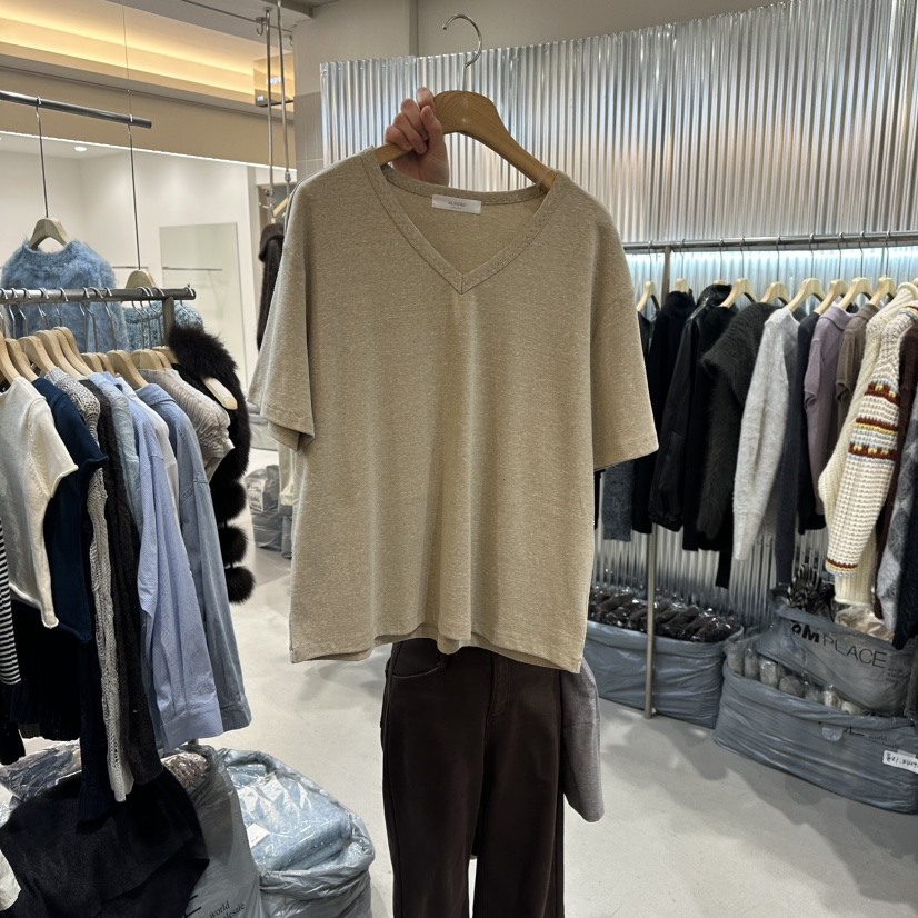 ALEGRE東大門代購女士新品時尚26春夏休閑人氣推薦T恤刺繡ALEGRET恤圖色3