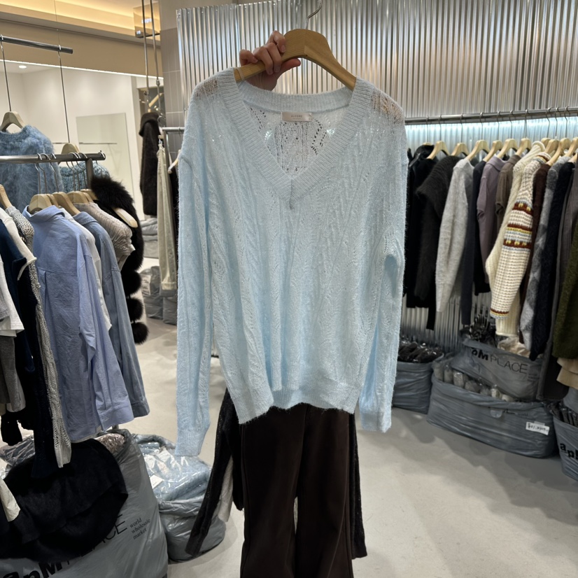 ALEGRE東大門實拍女裝新款推薦時尚休閑人氣職業真品針織衫ALEGRE針織衫圖色1