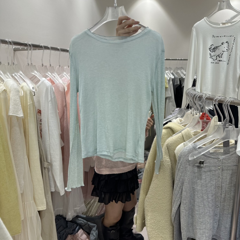 MIMME/LOOKK韓國直郵女裝新品真品休閑職業時尚26春夏長袖T恤MIMME/LOOKK長袖T恤圖色1