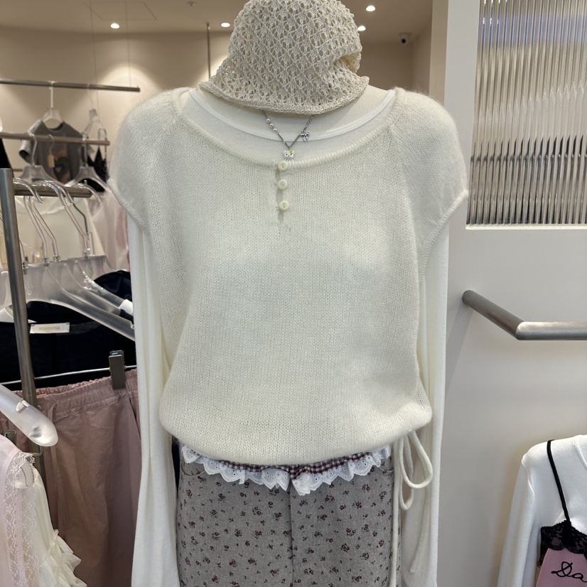 MIMME/LOOKK韓國直郵女裝新款休閑熱賣針織衫不含內搭紐扣MIMME/LOOKK針織衫圖色1