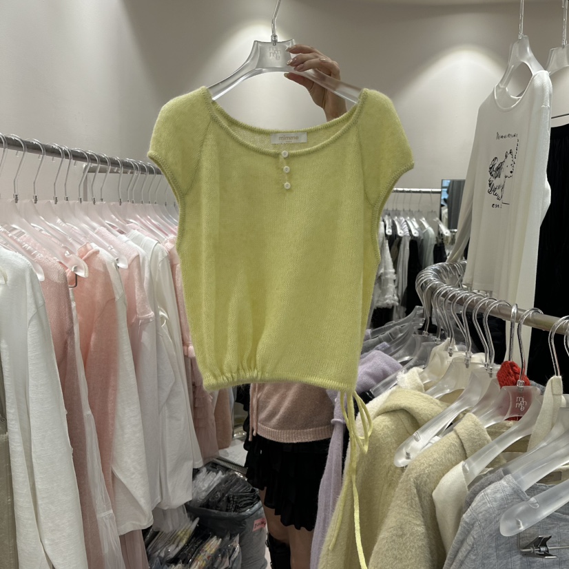 MIMME/LOOKK韓國直郵女裝新款休閑熱賣針織衫不含內搭紐扣MIMME/LOOKK針織衫圖色2
