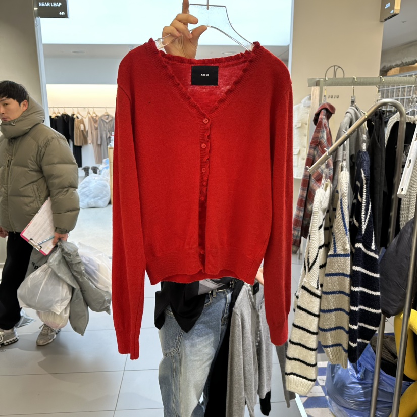 AMOUR東大門代購女士新品26春夏休閑職業推薦人氣針織衫開衫AMOUR針織衫圖色1