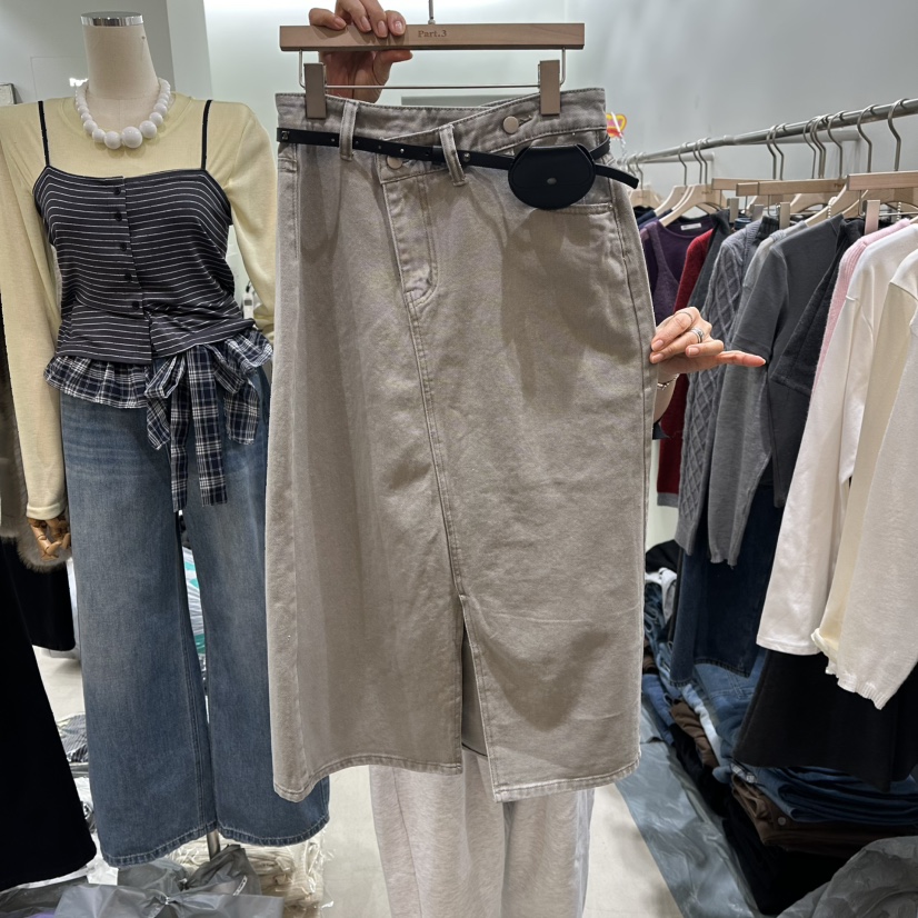 PART3東大門實拍女士新款休閑推薦人氣26春夏長裙不含腰帶Part.3長裙圖色2