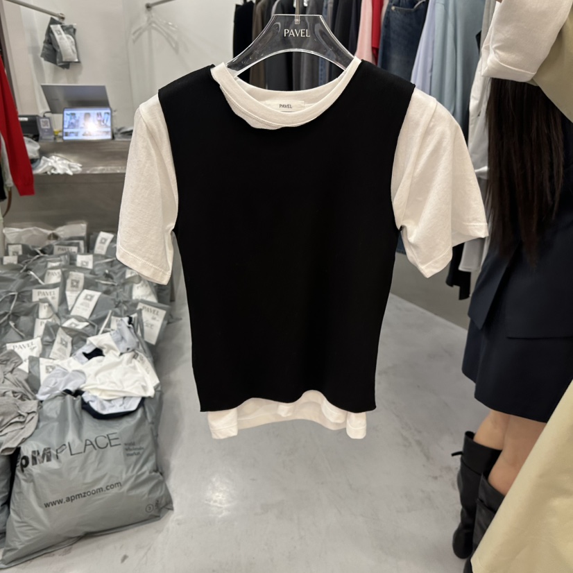 PAVEL東大門代購女裝新款職業真品休閑26春夏熱賣吊帶背心PAVEL吊帶/背心圖色5黑色