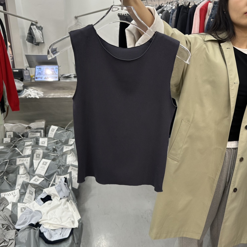 PAVEL東大門代購女裝新款職業真品休閑26春夏熱賣吊帶背心PAVEL吊帶/背心圖色6墨色