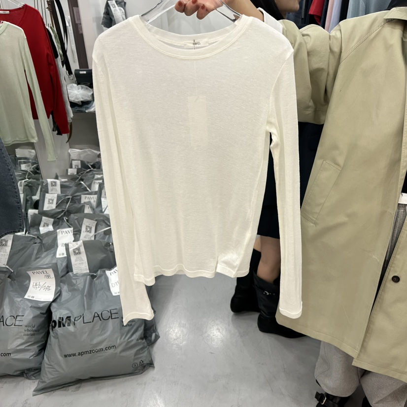 PAVEL韓國代購女裝新品26春夏人氣推薦休閑熱賣時尚長袖T恤PAVEL長袖T恤圖色1
