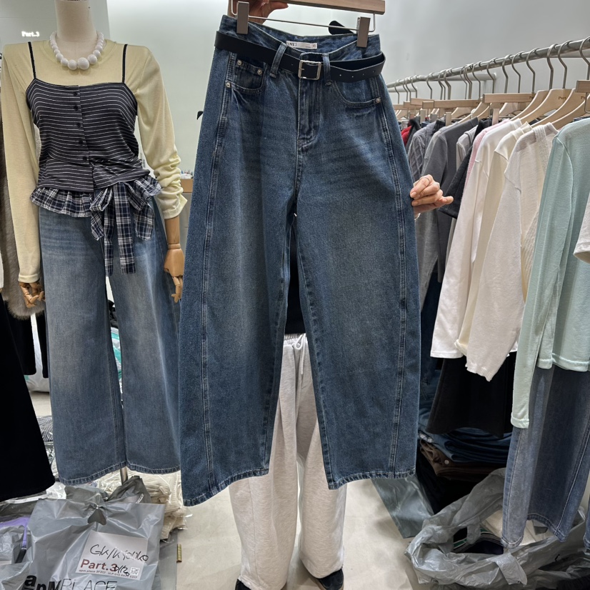 PART3東大門實拍女士新款真品時尚人氣推薦熱賣牛仔褲含腰帶Part.3牛仔褲圖色1