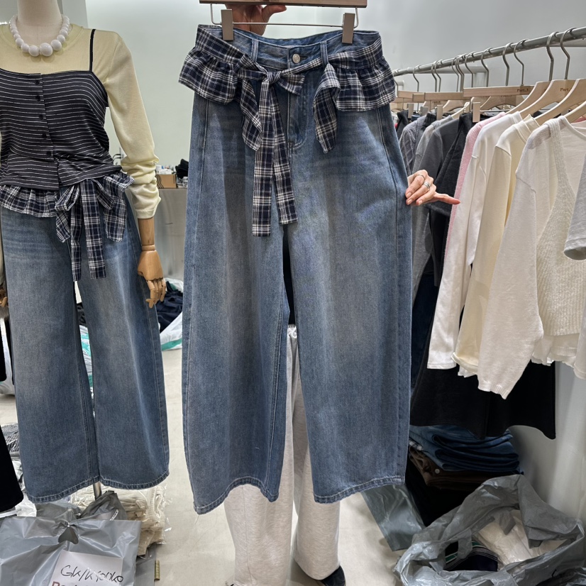 PART3韓國直郵女士新品熱賣26春夏職業真品時尚休閑牛仔褲Part.3牛仔褲圖色1