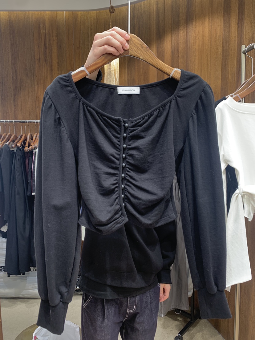 2TWO MOON東大門實拍女裝新品人氣休閑真品熱賣職業長袖T恤2TWO MOON長袖T恤
