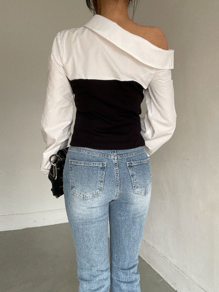 CRONG東大門代購女士新品人氣熱賣休閑推薦職業襯衫蕾絲衫CRONG襯衫/蕾絲衫