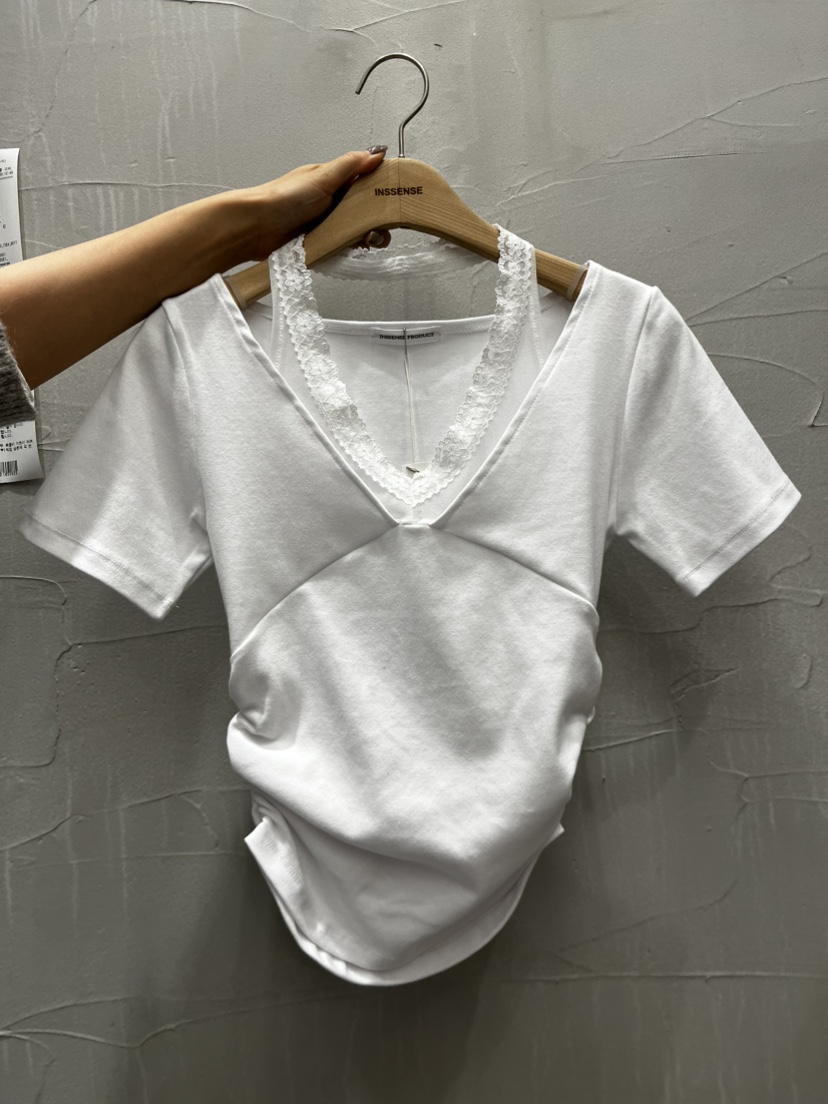 INSSENSE-A東大門代購女裝新品職業休閑真品推薦T恤假兩件INSSENSE-AT恤圖色2