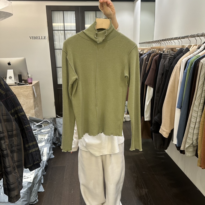 VIBELLE東大門直郵女士新品26春夏真品職業休閑人氣長袖T恤VIBELLE長袖T恤圖色2