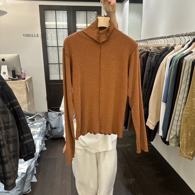 VIBELLE東大門直郵女士新品26春夏真品職業休閑人氣長袖T恤VIBELLE長袖T恤圖色3