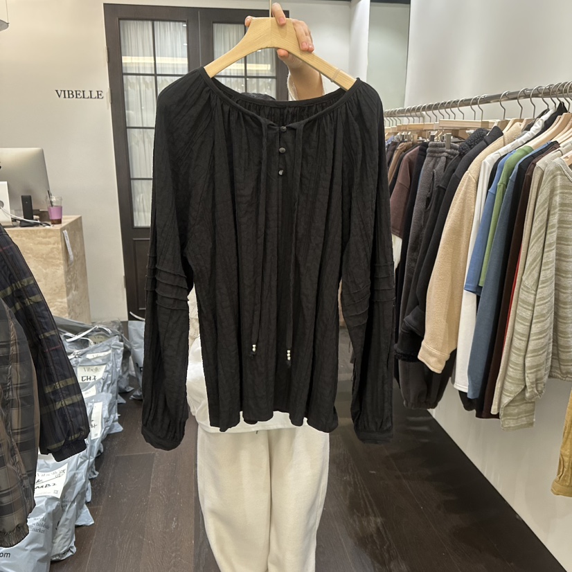 VIBELLE韓國直郵女士新品26春夏時尚職業人氣真品襯衫蕾絲衫VIBELLE襯衫/蕾絲衫圖色2