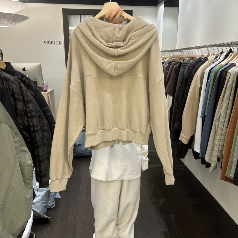 VIBELLE韓國直郵女裝新款26春夏職業休閑衛衣連帽拉鏈衫SaleVIBELLE衛衣
