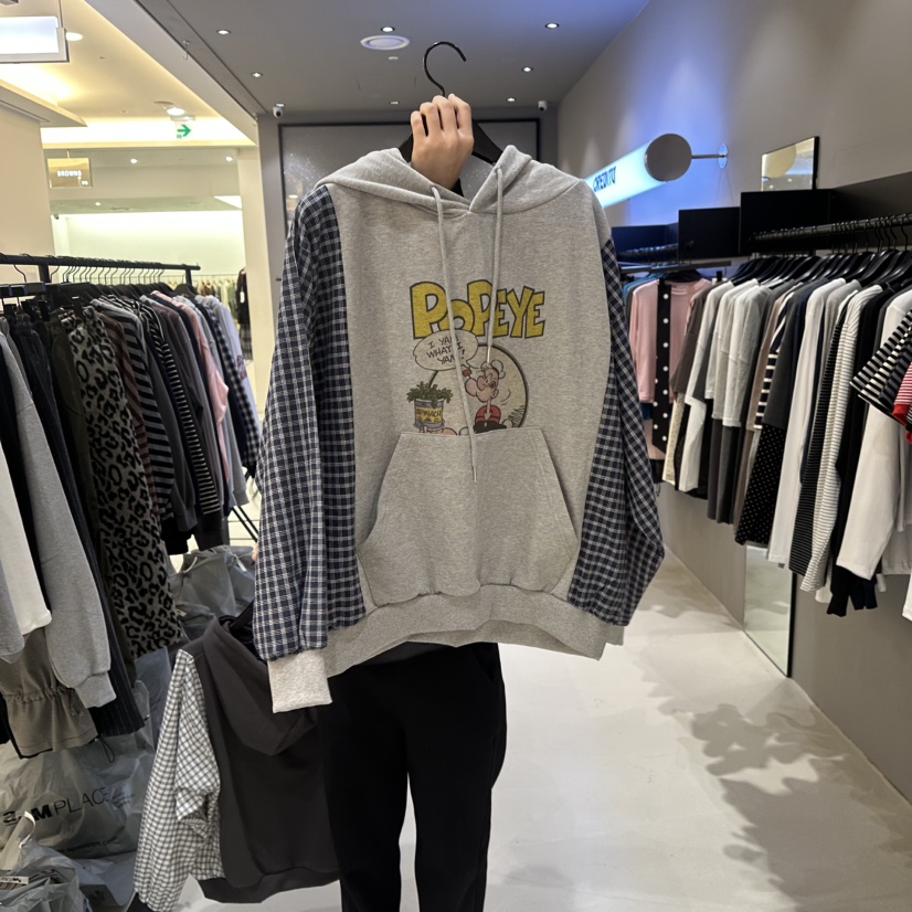 CREDITO韓國代購女裝新品職業人氣26春夏衛衣大力水手兜帽CREDITO衛衣圖色1