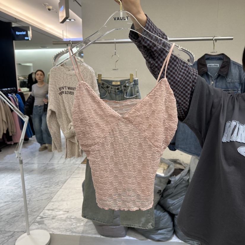 VAULT東大門直郵女裝新款26春夏人氣職業休閑吊帶背心蕾絲VAULT吊帶/背心圖色2