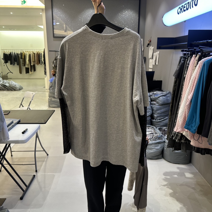 CREDITO韓國代購女士新品人氣時尚26春夏熱賣推薦長袖T恤CREDITO長袖T恤