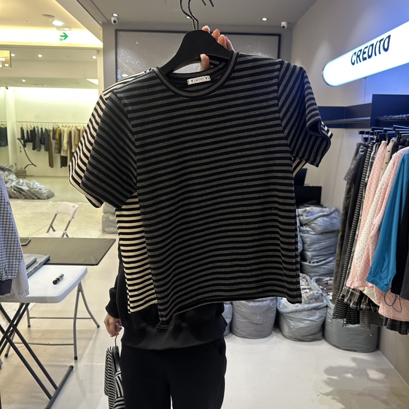 CREDITO東大門代購女士新品熱賣推薦職業休閑時尚26春夏T恤CREDITOT恤圖色3