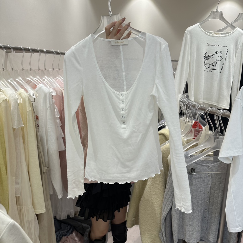 MIMME/LOOKK東大門直郵女裝新品推薦時尚熱賣職業長袖T恤MIMME/LOOKK長袖T恤圖色2