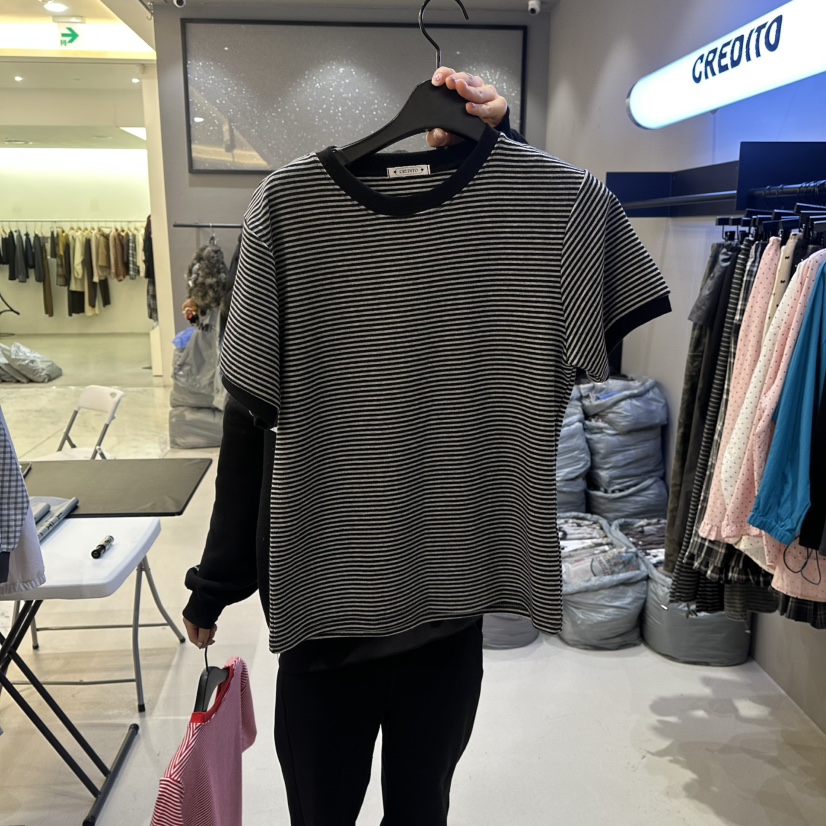 CREDITO東大門代購女士新品休閑職業時尚熱賣推薦26春夏T恤CREDITOT恤圖色2