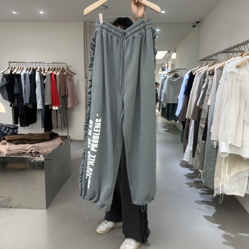 VAULT東大門實拍女裝新品人氣職業推薦休閑真品休閑褲荷葉邊VAULT休閑褲圖色3