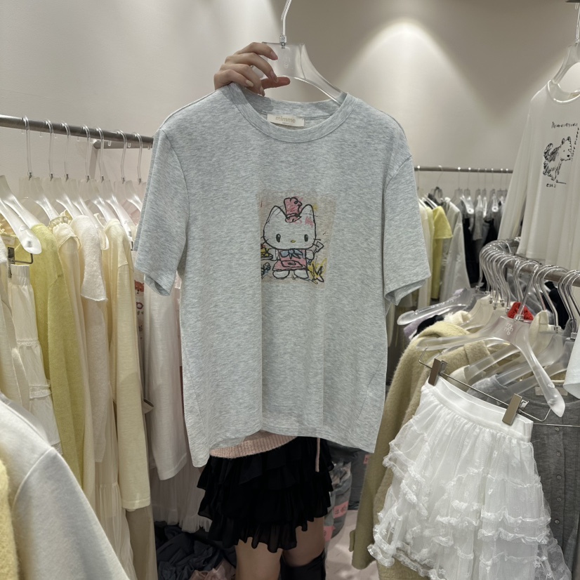 MIMME/LOOKK東大門實拍女裝新款時尚推薦真品熱賣休閑T恤MIMME/LOOKKT恤圖色2