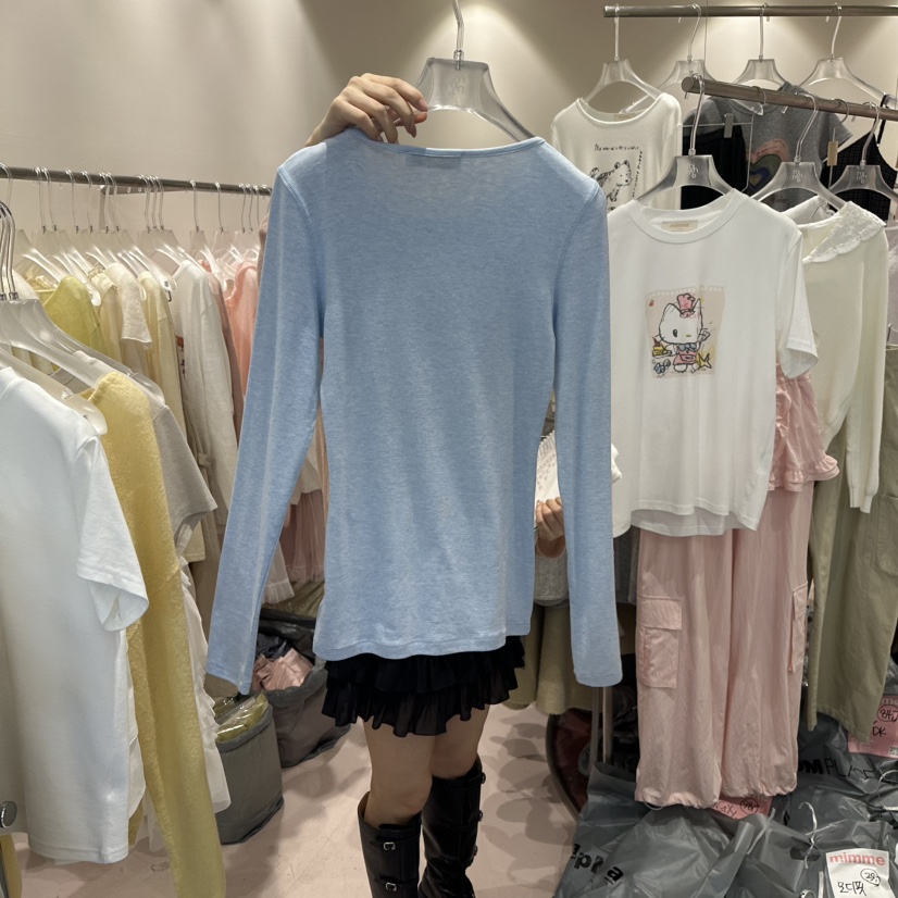 MIMME/LOOKK東大門直郵女士新款熱賣時尚休閑推薦長袖T恤MIMME/LOOKK長袖T恤