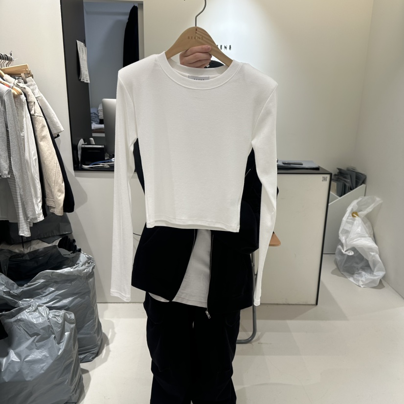 BEENS韓國直郵女士新品休閑熱賣真品時尚職業推薦長袖T恤BEENS長袖T恤圖色3