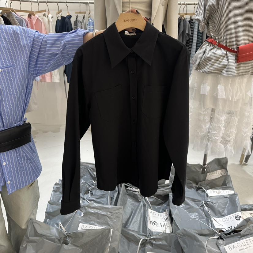 BAGUETTE-P韓國代購女裝新款熱賣時尚真品襯衫蕾絲衫刺繡BAGUETTE-P襯衫/蕾絲衫圖色3