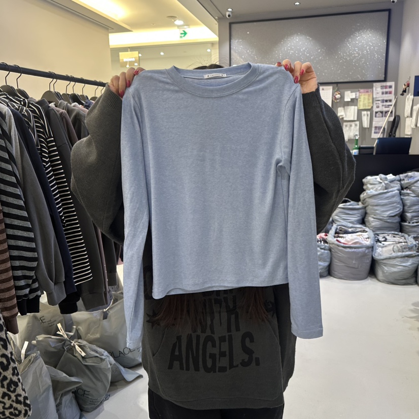 CREDITO韓國代購女士新款職業人氣休閑推薦真品26春夏長袖T恤CREDITO長袖T恤圖色2