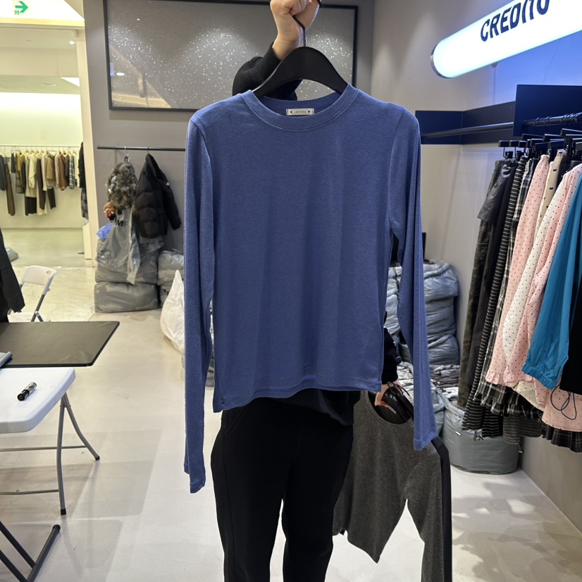 CREDITO韓國代購女士新款職業人氣休閑推薦真品26春夏長袖T恤CREDITO長袖T恤圖色3