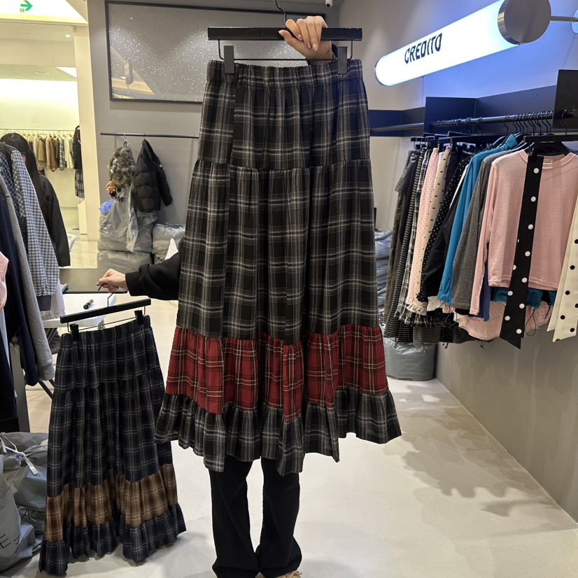 CREDITO韓國代購女士新品時尚休閑推薦真品職業熱賣人氣長裙CREDITO長裙圖色1