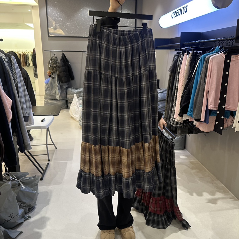 CREDITO韓國代購女士新品時尚休閑推薦真品職業熱賣人氣長裙CREDITO長裙圖色2