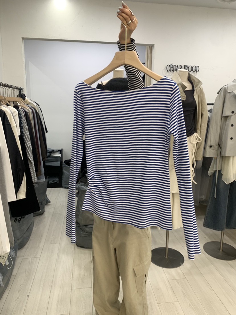 CEDARWOOD東大門實拍女裝新款時尚職業人氣26春夏長袖T恤CEDAR WOOD長袖T恤