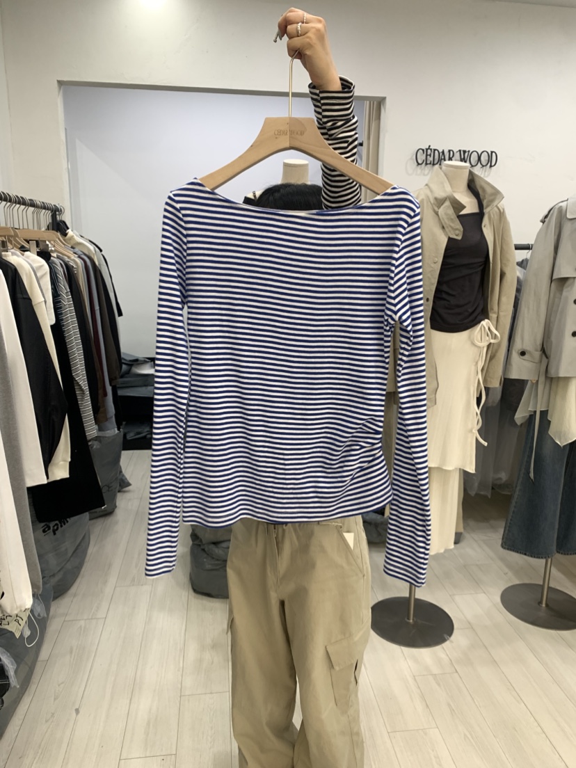 CEDARWOOD東大門實拍女裝新款時尚職業人氣26春夏長袖T恤CEDAR WOOD長袖T恤圖色1