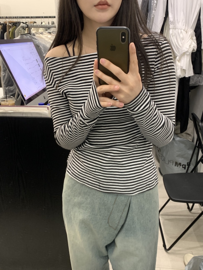 CEDARWOOD東大門實拍女裝新款時尚職業人氣26春夏長袖T恤CEDAR WOOD長袖T恤圖色2