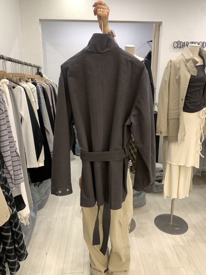 CEDARWOOD東大門直郵女裝新款職業熱賣時尚夾克含腰帶高領CEDAR WOOD夾克