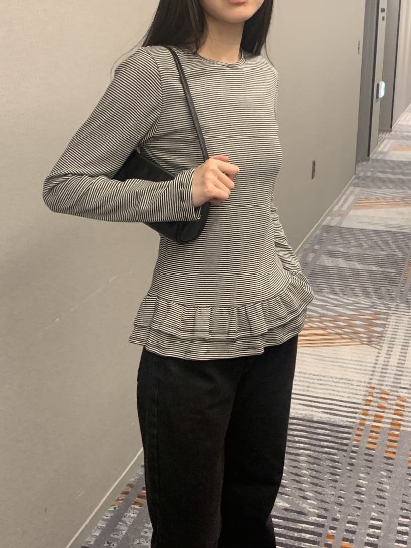 NOUVEAU東大門直郵女士新品休閑職業真品熱賣推薦長袖T恤NOUVEAU長袖T恤