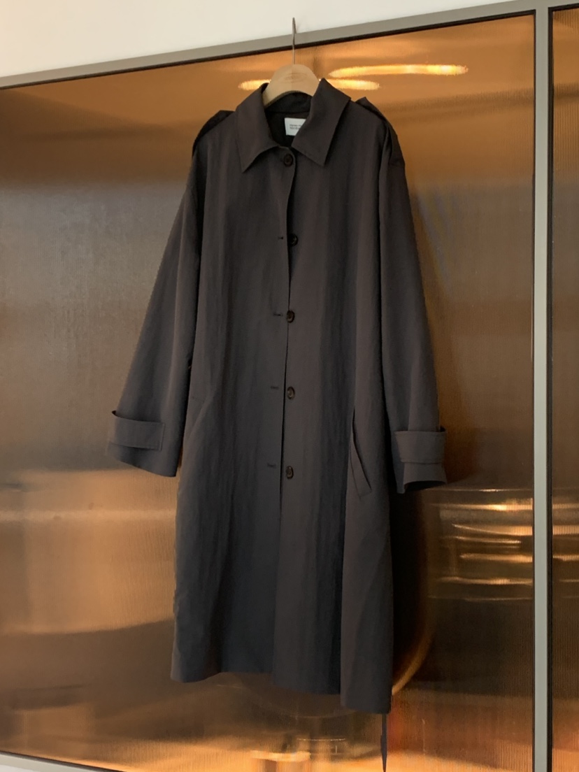 NOUVEAU韓國直郵女士新品時尚熱賣職業真品長款風衣含腰帶NOUVEAU長款風衣圖色2