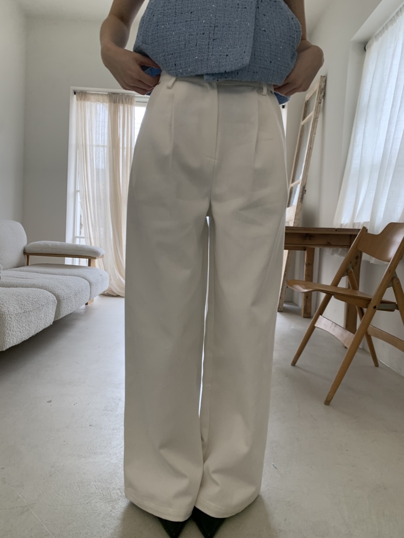 EYEL韓國代購女士新品真品推薦熱賣時尚26春夏休閑褲褶裥EYEL休閑褲圖色1