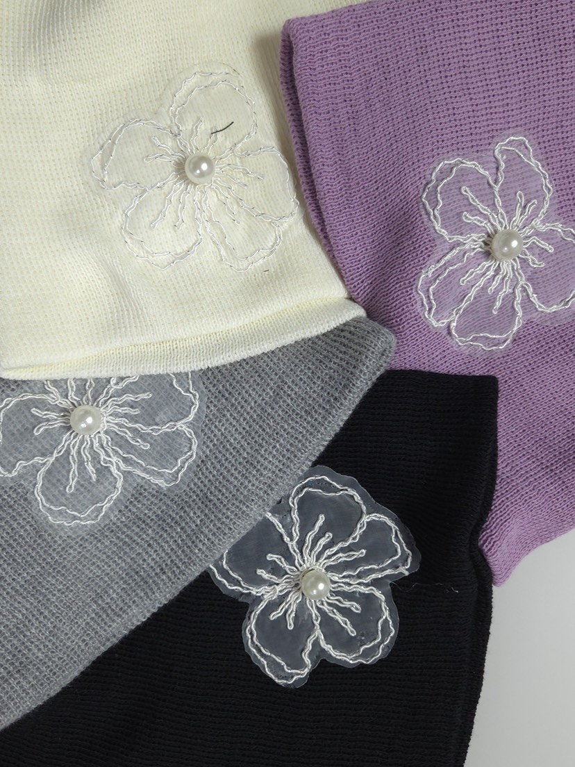 THE HAT-P東大門代購女裝新品時尚熱賣帽子蕾絲花花朵紐扣THE HAT帽子