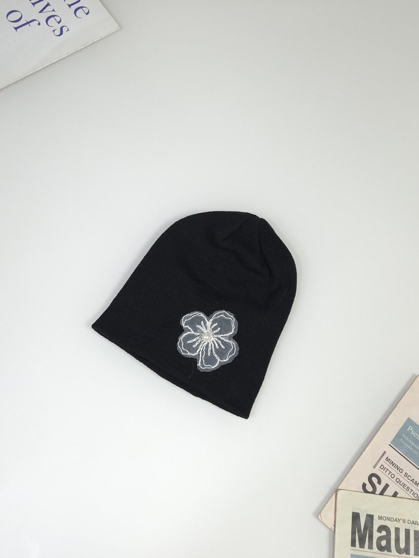 THE HAT-P東大門代購女裝新品時尚熱賣帽子蕾絲花花朵紐扣THE HAT帽子圖色4